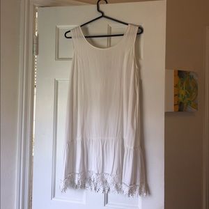 Boho chic white dress, lined!